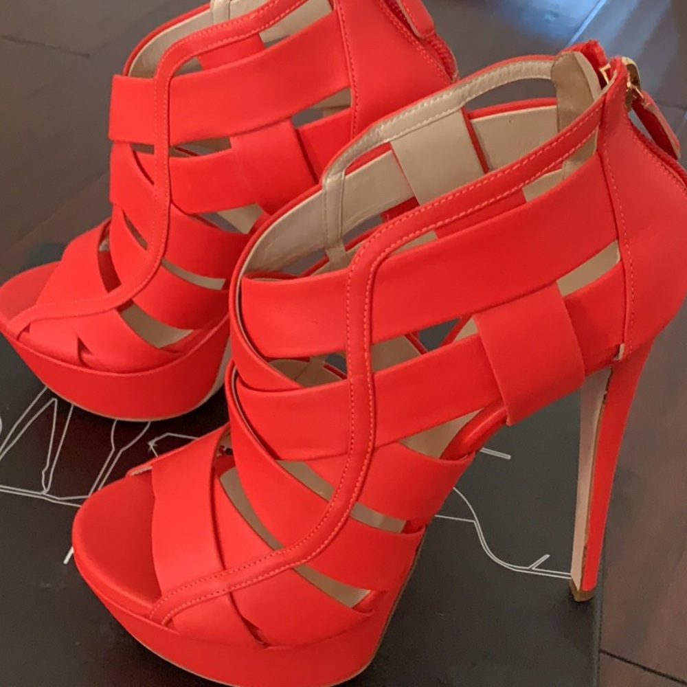 Ruthie Davis caged lipstick Halle bootie